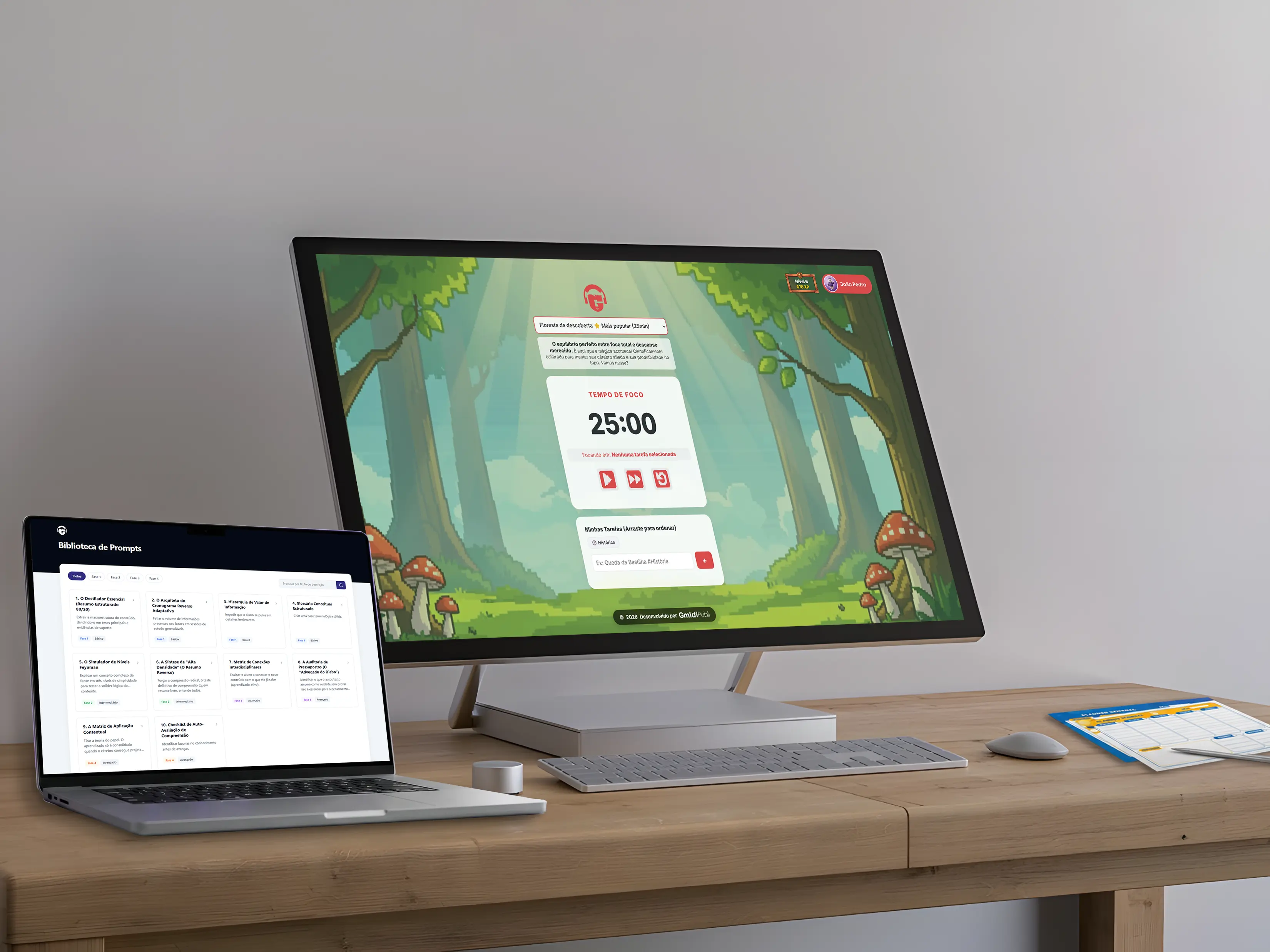 Mockup Fotorrealista do Ecossistema GMIDI